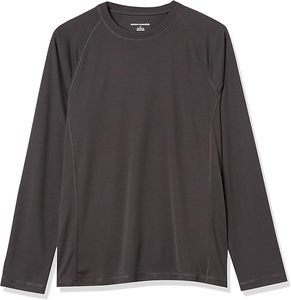 เสื้อแรชการ์ดแขนยาวแบบยูนิเซ็กซ์ สีพื้น ผ้าโพลีเอสเตอร์ 100% แห้งเร็ว ป้องกันรังสียูวี UPF50+ ระบายอากาศได้ดี เหมาะสำหรับใส่ว่ายน้ำ - Product Image 1