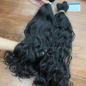 Extensiones de Cabello Natural Vietnamita de Lujo, Textura Ondulada, Doble Trama a Máquina, Color Negro Natural, Listas para Enviar - Product Image 6
