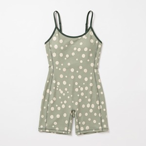 Traje Deportivo Verde Salvia de Cintura Alta con Cuello Redondo y Tirantes Finos, Estilo Unitard, Corto, para Gimnasio, Yoga, Pilates - Product Image 2