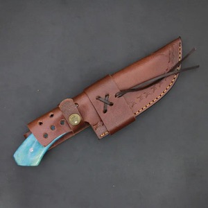 Cuchillo de Hoja Fija de Acero D2 Personalizado, Grabado a Mano, Punta Caída, para Supervivencia al Aire Libre, Caza y Desollado, con Funda - Product Image 5