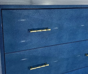 Vietnam Navy Faux Shagreen Convertible <b>Cabinet</b> Traditional Design Modern Appearance Versatile Home Furniture for Living Room - Product Image 3