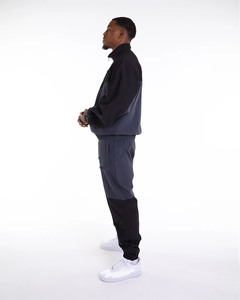 Custom High Quality Nylon Material Tracksuit Unisex 2 Piece <b>Zipper</b> <b>Jacket</b> & Pants Casual Sportswear Color Block Nylon Tracksuit - Product Image 4