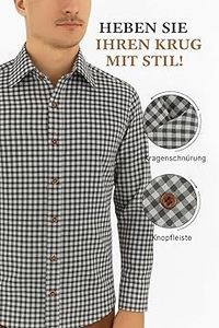 เสื้อเชิ้ตแขนยาวผู้ชายลายสก็อตผ้าฝ้าย 100% แบบลำลองสำหรับฤดูใบไม้ร่วง ขายส่งไซส์ใหญ่ - Product Image 4