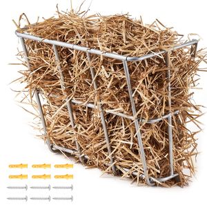 Mangeoire à foin en acier robuste pour bétail, grande capacité de 18,5 gallons, 24,4 pouces de long, à fixer au mur, pour chevaux et chèvres, pour usage agricole - Product Image 5
