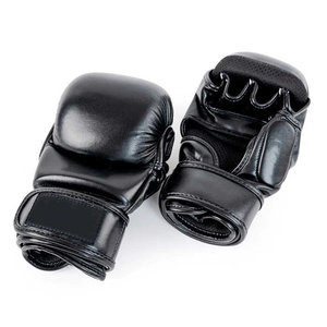 Guantes de Grappling MMA Negros Personalizados Profesionales de Alta Calidad con Soporte para Muñeca, Guantes de Entrenamiento de Muay Thai - Product Image 1