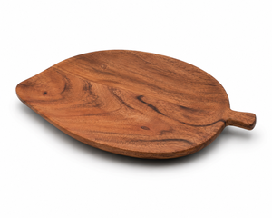 Handcrafted Leaf Wooden Serving Platter <b>Tray</b> Acacia Wood <b>Snack</b> Serving Board Rustic Food Serving <b>Tray</b> - Product Image 3