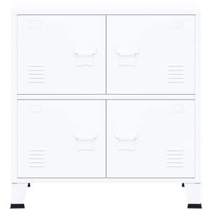 Armoire de rangement en acier blanc et plastique 29,5x15,7x31,5 po pour classement - Product Image 3