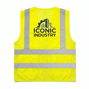 Nouvelle arrivée, gilet de sécurité réfléchissant haute visibilité imperméable, respirant, en maille, ajustement réglable, pour utilisation dans la construction industrielle - Product Image 2