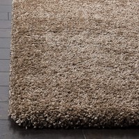 Modern Plush Area Rug Solid Color Rectangle Polyester Tufted Extra Thick Cushioned Living Room Rubber Backing