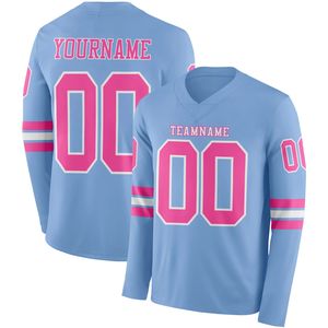 Camiseta de Fútbol Profesional para Adultos, Manga Larga, Cuello en V, Tirantes en T, Ligera, Tejido Transpirable de Spandex/Poliéster, Personalizable para Equipos - Product Image 4