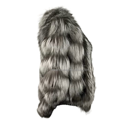 2025 OEM Collection d'hiver pour femmes Poncho en fourrure de renard argenté Cape Pull-Over Fermeture à basse quantité minimale de commande Chauffant Respirant Coupe-vent Fini