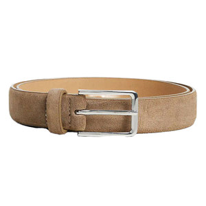 Ceinture en cuir véritable pour homme avec boucle en acier, confortable et personnalisable pour le travail - Product Image 1