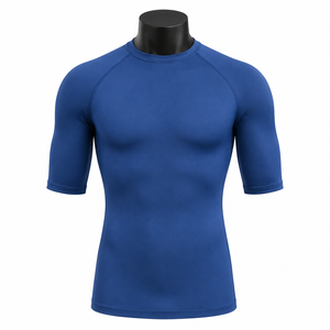 Mens Short Sleeve <b>Compression</b> <b>Shirt</b> Breathable Eco-Friendly Quick Dry Base Layer Rash Guard for Workout Gym Fitness - Product Image 1