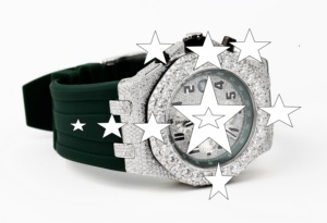 <b>Automatic</b> Luxury Sport Stainless Steel <b>Chronograph</b> Watch Crystal Mechanical Movement Fully Moissanite Bracelet Hip Hop Style - Product Image 3