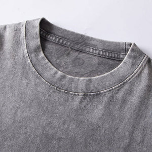 เสื้อยืดสไตล์วินเทจสำหรับผู้ชาย ล้างสีแบบแอซิด ผ้าระบายอากาศ สตรีทแวร์ สวมใส่สบาย แฟชั่นประจำวัน ราคาสุดคุ้ม - Product Image 3