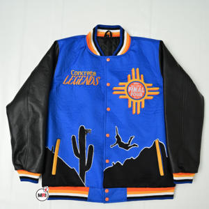 Veste universitaire en polyester de qualité supérieure High Street veste Letterman coupe-vent respirante avec logo personnalisé entièrement sublimation - Product Image 2