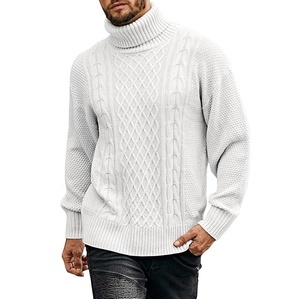 Pull-over homme en laine/acrylique couleur moutarde, de haute qualité, avec logo personnalisé, respirant, séchage rapide, manches longues, coupe classique, style hiver - Product Image 4