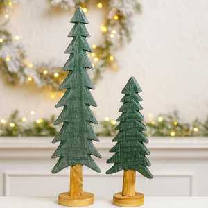 Juego de Decoración Navideña de Madera para Árbol de Navidad, 2 Piezas, Estilo Rústico, Tema Forestal, Decoración para el Hogar en Invierno - Product Image 4