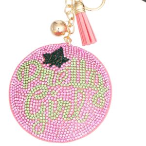 Llavero Acolchado Rosa para Mujer, Accesorio de Moda, Bonito Colgante Decorativo para Bolso, Regalo para Fiesta - Product Image 5