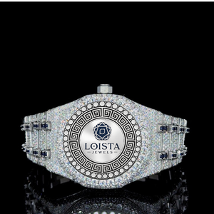 Montre de luxe en moissanite de qualité supérieure pour hommes et femmes, style hip-hop, montre de créateur brillante de qualité supérieure LOISTA - Product Image 3
