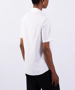 เสื้อเชิ้ตทำงานผู้หญิงแขนสั้นแบบเรียบง่ายทรงเข้ารูปสำหรับธุรกิจและสำนักงาน - Product Image 2