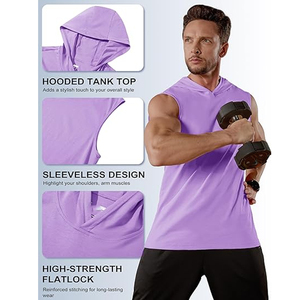 Débardeur sans manches en coton tricoté respirant et lavé, 275 GSM, séchage rapide, pour hommes, style streetwear et sport, vente en gros, personnalisable, OEM ODM - Product Image 3