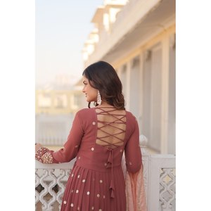 Masaka ชุดราตรีตัดสำเร็จพร้อมชุด dupatta KKA-1075หลากหลายสี aayna เสื้อผ้า XS - Product Image 3