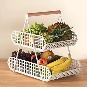 Moderna Cesta de Frutas de Alambre Metálico, Diseño Colgante, Organizador de Cocina para Frutas y Verduras Frescas - Product Image 3