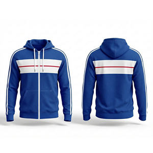 Sweat à capuche zippé de haute qualité avec poches kangourou, en mélange de coton doux, pour hommes, femmes et jeunes, veste à capuche pour l'entraînement, vêtements de sport - Product Image 2