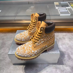 Botas de Moda de Invierno para Hombre, de Alta Calidad, de Cuero Genuino, de Lujo, de Diseñador, Impermeables, con Cordones, para Nieve, Estilo Único - Product Image 4