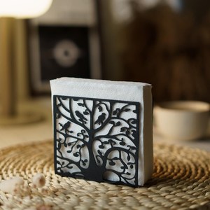 Black Stylish Metal Napkin <b>Holder</b>, Tabletop <b>Tissue</b> Stand, Elegant Paper <b>Holder</b> for <b>Kitchen</b>, Dining Accessories, Delicate - Product Image 3