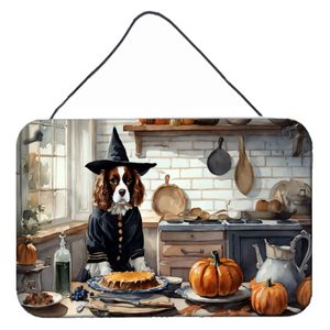 Nouveau Cavalier Spaniel automne cuisine décoration murale multicolore aluminium métal citrouilles porte suspendus imprime 8HX12W pour la maison salle de bain - Product Image 1