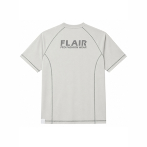 T-shirt à manches courtes pour homme, panneau contrastant aux épaules, design uni, écologique, mode urbaine, haute qualité, 100% coton - Product Image 3
