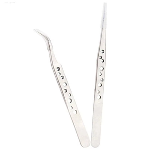 Pinzas Nuevas de Acero Inoxidable en Tono Plateado para Extensión de Pestañas, Pinzas Premium para Pestañas - Product Image 1