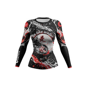 CODYLUN <b>Men's</b> Rash Guard Set Sublimation Print Quick Dry Breathable UPF50+ Spandex Polyester Full Sleeve <b>Compression</b> Wear - Product Image 2