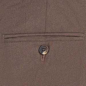 Pantalones de hombre 100% algodón, estilo lona, color marrón, elegantes, profesionales, para oficina, estilo clásico de negocios, corte recto, talle medio. - Product Image 4