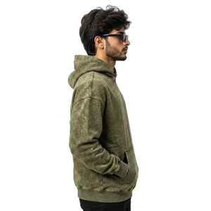 Sweat à capuche pour homme de qualité supérieure, entièrement personnalisé, effet délavé, design personnalisé pour le streetwear en hiver, commande minimum de 2 pièces - Product Image 3