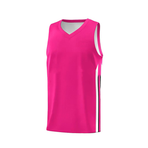 Camiseta de baloncesto personalizada con cuello en V, sin mangas, transpirable, de malla, unisex, para adultos, que absorbe la humedad, de secado rápido, ropa deportiva, corte regular. - Product Image 5