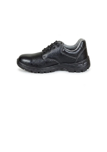 Chaussure de sécurité à coupe basse en PU à densité unique, avec plaque intermédiaire en acier et doublure grise, pour la construction, disponible en direct d'usine - Product Image 2