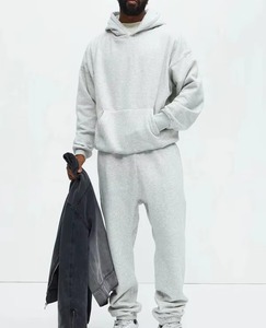 Sweat-shirt unisexe tendance en coton uni coupe classique avec logo personnalisé sur le devant, respirant, écologique, avec poche, pour homme - Product Image 2