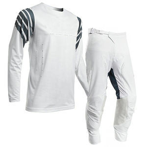 Jersey de Motocross Personalizado en Cuero de la Mejor Calidad, Negro/Rojo con Impresión Digital, Anti-UV, Manga Larga para Hombre - Product Image 5