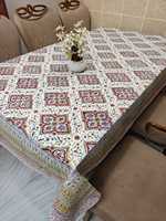 Nappe de table légère en coton, motif floral bleu, imprimée à la main, style indien, pour la vente en gros