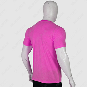 Camiseta personalizada OEM de fábrica, corte ajustado, manga corta, 95% algodón, 5% elastano, lisa, extragrande, de verano, para hombre. - Product Image 4