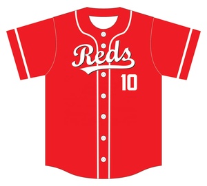 Ensemble uniforme de baseball des Reds pour hommes, maillot et pantalon rouges, numéro imprimé, manches courtes, coupe classique - Product Image 2