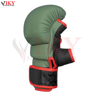Équipement de protection pour arts martiaux, prix de gros, bon fournisseur, produit tendance, gants de combat MMA personnalisés vert olive et rouge - Product Image 3