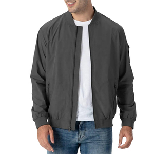 Factory Made <b>Men</b> Bomber <b>Jacket</b> Stand Collar Front Unique Color Printing Outdoor Wear OEM Winter Quick Dry Breathable - Product Image 5