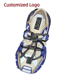 Di fascia alta di design di lusso da uomo Custom in vera pelle in maglia bassa Top Space Sneakers multicolori per ascensori sportivi - Product Image 5