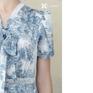 Vestido Midi con Estampado Floral Estilo Francés para Mujer, Precio Directo de Fábrica, Fabricante OEM ODM, Etiqueta Privada, Venta al Por Mayor - Product Image 3