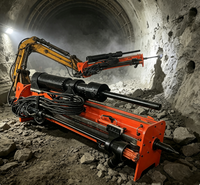 Équipement robuste de forage et de fendage hydraulique pour travaux miniers de roche, intégrant perceuse et fendeuse de roche