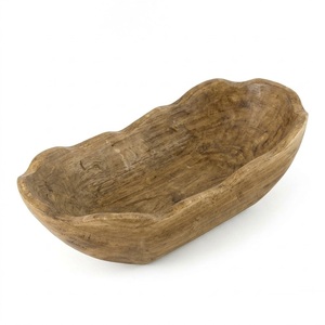 Bougie en cire de soja parfumée, faite à la main, dans un bol en bois sculpté à la main à 3 mèches, pour maison de style campagnard, marque privée - Product Image 6